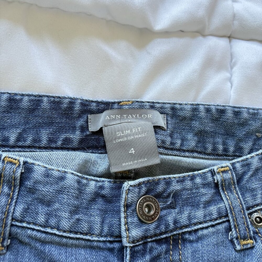 Vintage 90s Y2K Low Rise Denim Jeans Womens Size 4 Slim Fit Grunge Indie - Picture 6 of 8